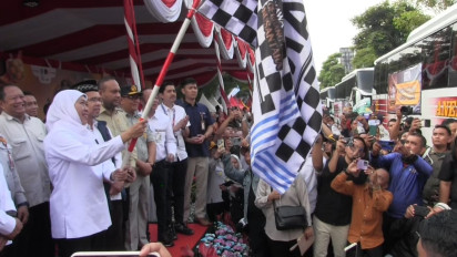 Pemprov Jatim Kembali Gelar Mudik Gratis 2026, 100 Armada Bus Dilepas Gubernur Khofifah