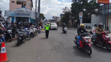 Atasai Kemacetan, Polres Garut Rekayasa Jalur Satu Arah