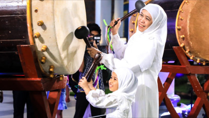 Semarak Takbir dan Parade Bedug, Gubernur Khofifah Ajak Syukuri Kemenangan Idul Fitri