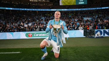 Bawa Manchester City Juara Piala EFL Usai Kalahkan Arsenal di Final, Erling Haaland: Alhamdulillah