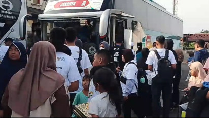 Hampir Seribu Pemudik Kembali Ke Jakarta dengan Bus Gratis yang Digelar Pertamina