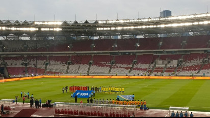 Pertandingan Perebutan Juara Ketiga FIFA Series 2026 Ditunda, Stadion GBK Diguyur Hujan Deras