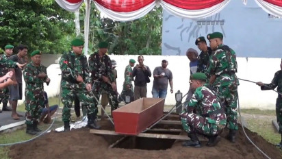 Persiapan Upacara Militer Pemakaman Kopda Anumerta Farizal di TMP Kulon Progo Sudah Rampung