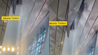 Atap Terminal 3 Bandara Soetta Jebol Saat Hujan Deras, Ini Faktanya