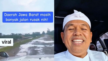 Sambil Senyum-Senyum, Dedi Mulyadi Beri Jawaban Telak ketika Dikritik Netizen Soal Jalan Rusak Bergelombang