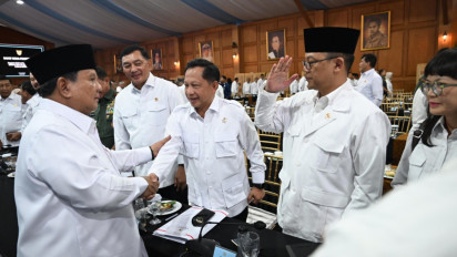 Mendagri Tito dan Jajaran Lengkap Ikuti Rapat Kerja Pemerintah