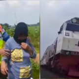 Masinis dan Petugas KAI Gagalkan Upaya Percobaan Bunuh Diri di Jalur KA Kertosono Nganjuk