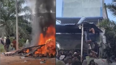 Ribuan Warga Marah Geruduk Rumah Terduga Bandar Narkoba di Rokan Hilir, Perabotan hingga Lima Motor Dibakar