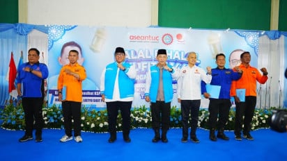 Halal Bihalal dengan Buruh, Kapolri Komitmen Perkuat Soliditas dengan Buruh, Ciptakan Iklim Investasi Kondusif