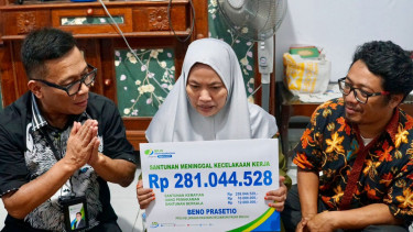 BPJS Ketenagakerjaan Penuhi Hak Beno Prasetio yang Wafat dalam Kecelakaan Kerja