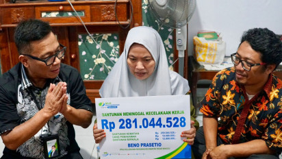 BPJS Ketenagakerjaan Penuhi Hak Beno Prasetio yang Wafat dalam Kecelakaan Kerja