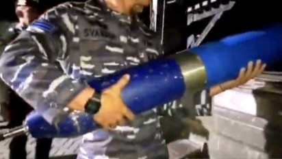 Benda Misterius Mirip Rudal Raksasa Ditemukan Nelayan di Peraiaran Tanakeke Takalar