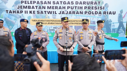 83 Jembatan Merah Putih Tahap II Siap Dibangun, Polda Riau Turunkan 120 Personel