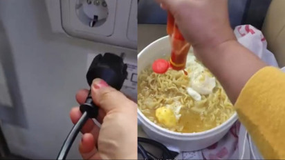 Viral Penumpang Kereta Asyik Pamer Masak Mie Instan Pakai Panci Listrik, KAI Langsung Beri Teguran Keras