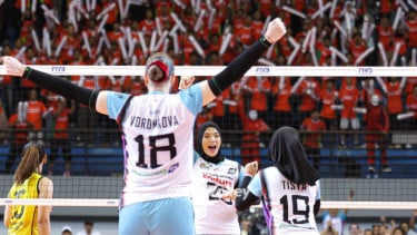 Top Skor Pertandingan Grand Final Proliga 2026, Putri: Duo Megawati Hangestri dan Irina Voronkova Tak Terbendung!