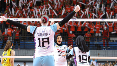 Top Skor Pertandingan Grand Final Proliga 2026, Putri: Duo Megawati Hangestri dan Irina Voronkova Tak Terbendung!