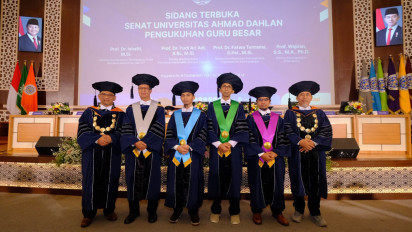 Empat Guru Besar Dikukuhkan, Ketua Senat UAD: Semoga Mampu Memberi Manfaat bagi Kesejahteraan Umat Manusia