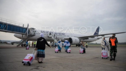 Alami Gangguan Teknis, Pesawat Saudi Airlines Bawa 380 Calon Haji asal Jawa Timur Tiba dengan Selamat di Madinah, Arab Saudi