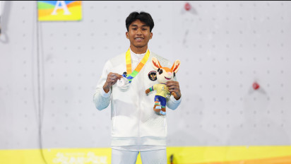 Atlet Panjat Tebing Antasyafi Robby Al Hilmi Sumbang Medali Pertama Indonesia di Asian Beach Games 2026