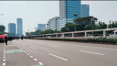 Jalan Gatot Subroto Mulai Ditutup, Ada Aksi Buruh di DPR/MPR