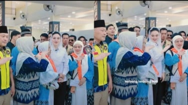 Reaksi Kocak Gubernur Malut Sherly Tjoanda saat Diminta Berpose 'Terbang' oleh Emak-emak Calon Jemaah Haji