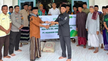 Hari Buruh, Pegadaian Salurkan Bantuan untuk Masjid di Ambalawi