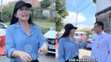 Aksi Oneng di Pinggir Rel Kereta Curi Perhatian, Rieke Diah Pitaloka Harapkan Ada Flyover di Lintasan KA di Purwakarta