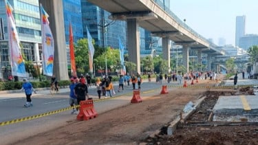 Hari Pertama CFD di Kawasan Rasuna Said Jakarta Selatan, Warga Tampak Antusias