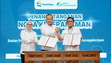 Perkuat Perlindungan Pekerja di Ekosistem Koperasi, BPJS Ketenagakerjaan Teken Kerja Sama dengan Kemenkop