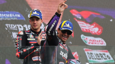Tiga Ridernya Naik Podium di MotoGP Prancis 2026, Aprilia Tak Mau Jemawa Bilang Mereka Motor Terbaik pada Musim Ini