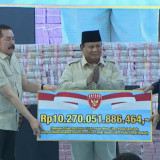Prabowo Hadiri Penyerahan Uang Hasil Penertiban Kawasan Hutan Senilai Rp10,27 Triliun