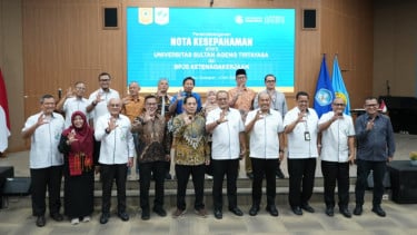 BPJS Ketenagakerjaan-Untirta Teken Kerja Sama, Lindungi Civitas Akademika dan Mahasiswa Magang Lewat Jamsostek