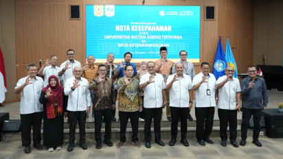 BPJS Ketenagakerjaan-Untirta Teken Kerja Sama, Lindungi Civitas Akademika dan Mahasiswa Magang Lewat Jamsostek