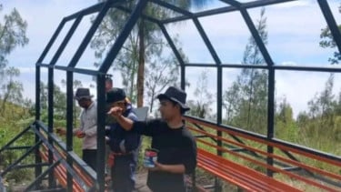 Penampakan Tempat Peristirahatan Pendaki yang Baru Dibangun di Jalur Sembalun dan Senaru Gunung Rinjani