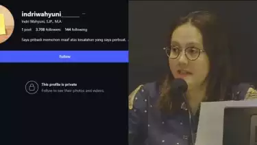 Akun Medsos Diduga Milik Juri LCC Indri Wahyuni Minta Maaf Hanya Lewat Bio Instagram, Warganet Geram
