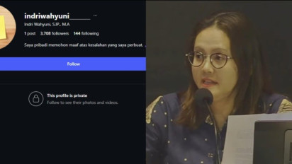 Akun Medsos Diduga Milik Juri LCC Indri Wahyuni Minta Maaf Hanya Lewat Bio Instagram, Warganet Geram