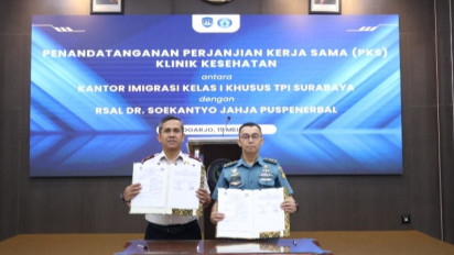 Imigrasi Kelas I Khusus TPI Surabaya Jalin Kerja Sama Klinik Kesehatan Bersama RSAL dr. Soekantyo Jahja Puspenerbal