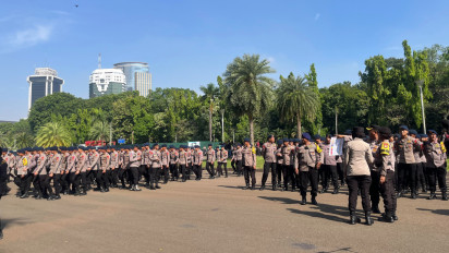 Ribuan Personel Gabungan Amankan 3 Unjuk Rasa di Gedung DPR-Monas Hari ini