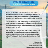 Listrik Sumut Terganggu sejak Sore, PLN Turunkan Tim Telusuri Penyebab Gangguan