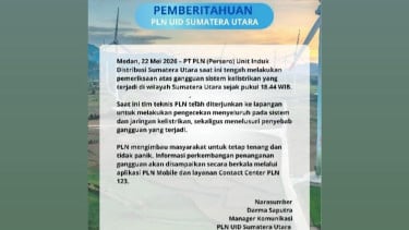 Listrik Sumut Terganggu sejak Sore, PLN Turunkan Tim Telusuri Penyebab Gangguan
