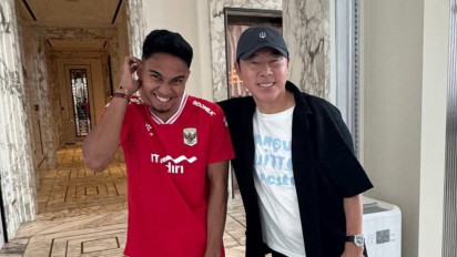 Marselino Ferdinan Mendadak Bertemu Shin Tae-yong Jelang TC Timnas Indonesia, Caption Pelatih Asal Korea Selatan Ini Bikin Fans Garuda Baper