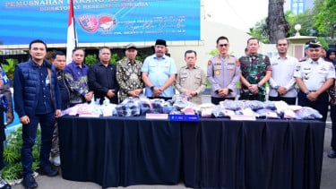 Polda Jambi Kampanyekan Gerakan Anti Narkoba, Ribuan Barang Bukti Dimusnahkan