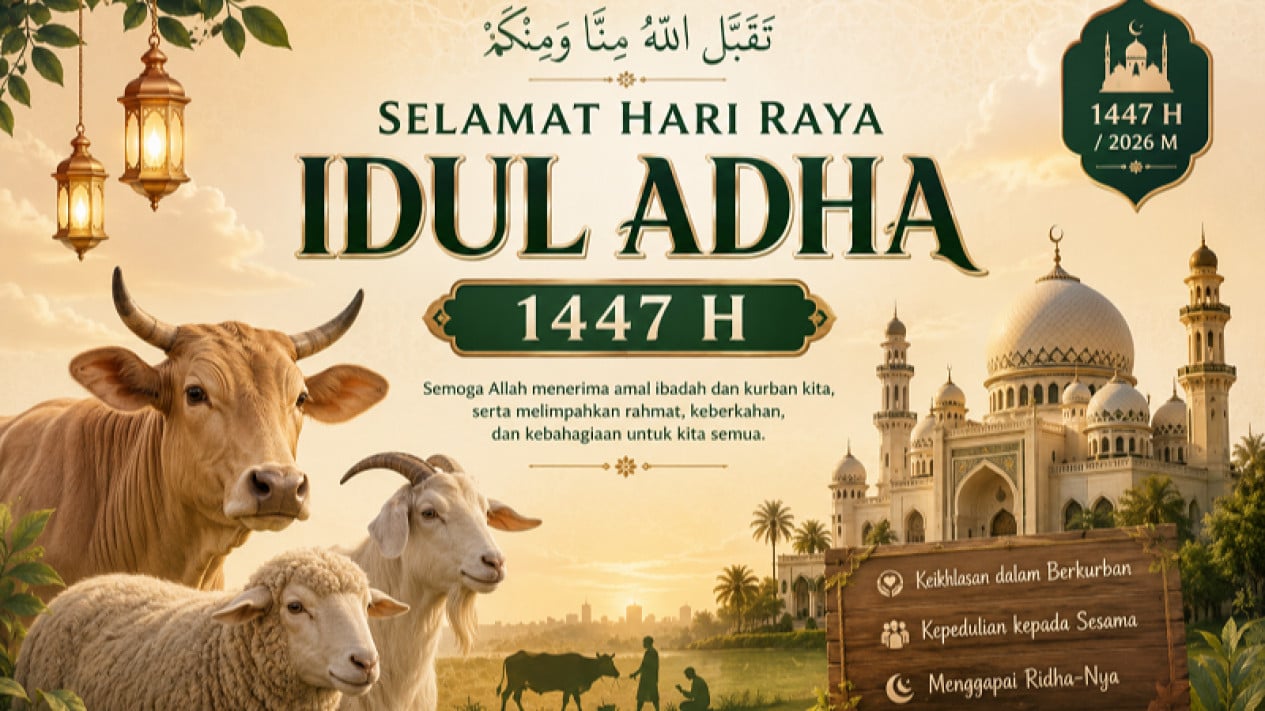 10 Ucapan Selamat Hari Raya Idul Adha 1447 H Penuh Doa dan Makna, Cocok untuk Caption Medsos
            - galeri foto