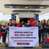 Tol Medan-Binjai Gelar Operasi Simpatik Idul Adha, Bagikan Bingkisan dan Edukasi Keselamatan