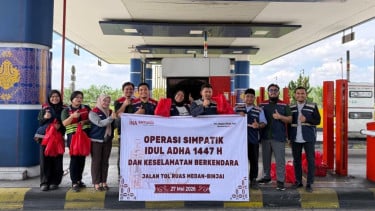 Tol Medan-Binjai Gelar Operasi Simpatik Idul Adha, Bagikan Bingkisan dan Edukasi Keselamatan