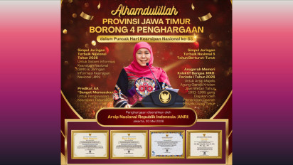 Jawa Timur Borong Empat Penghargaan di Hari Kearsipan Nasional Ke-55, Gubernur Khofifah: Arsip Fondasi Transformasi Digital