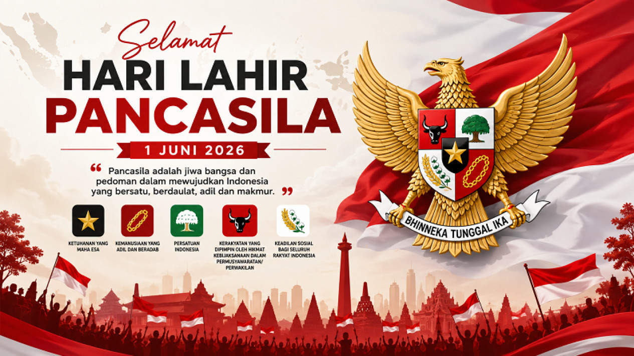 10 Ucapan Selamat Hari Lahir Pancasila 1 Juni 2026, Cocok Dijadikan Caption Media Sosial
            - galeri foto