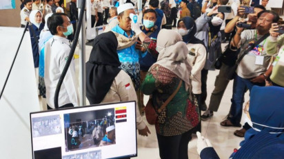378 Jamaah Haji Kloter Pertama Tiba di Surabaya