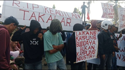 Warga Laikang Arak Keranda Mayat, Tolak PSN Kawasan Industri dan Pelabuhan di Takalar