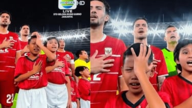 Kisah Haru Bocah Pendamping Timnas Indonesia yang Menangis Saat Nyanyikan Indonesia Raya, Terbang Sendiri dari Manado
